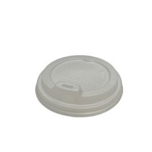 Coffee PLA Compostable Lid - White - 12oz/16oz / 90mm