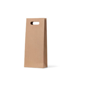 2 Bottle Bag Brown Die Cut