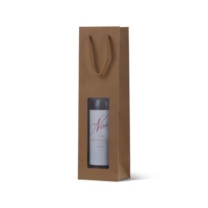 1 Bottle Rope Handle Brown Window