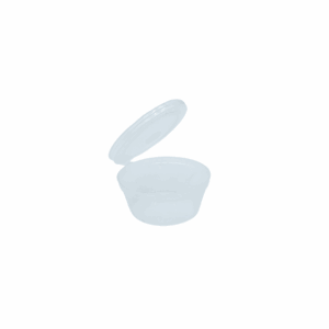 Round Plastic Container With Hinged Lid - 35ml