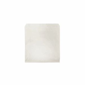 1/2 Square Greaseproof Lined White Paper Bag - 15x15cm