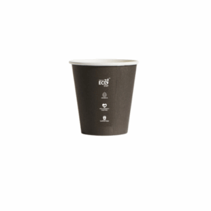 Compostable Coffee Cup Single Wall - Black - 8oz - Truly Eco