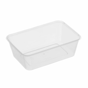 Rectangle Container Smooth 'G' - Clear - 750ml